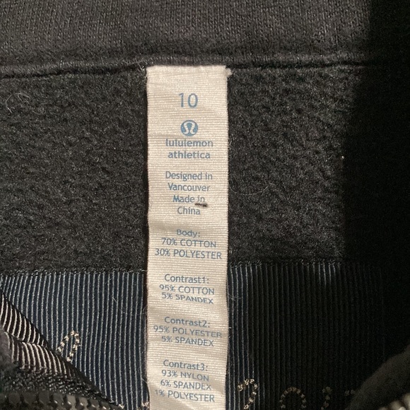 Lululemon Special Edition Hiver 2013 Ruffled Up Black Scuba Zip Hoodie Size 10 - Picture 11 of 16